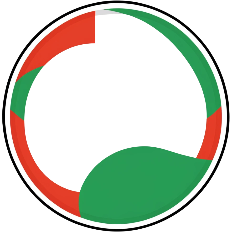 Italy flag in a circular shape emoji