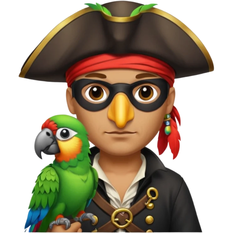 pirate and parrot emoji