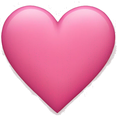 A pink heart  emoji