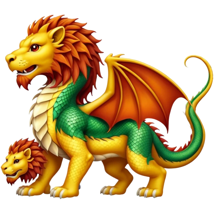 Dragon and lion  emoji