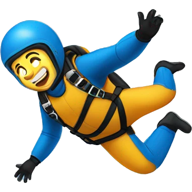 skydiver in freefall emoji