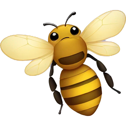 honey covering a bee emoji
