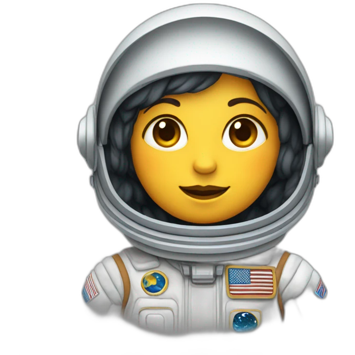 ASTRONAUTA MUJER EN LA LUNA emoji