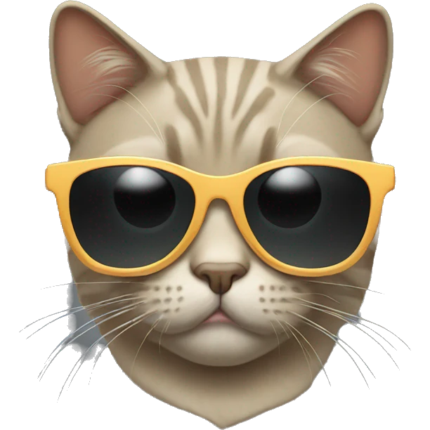 Cat with sunglasses emoji