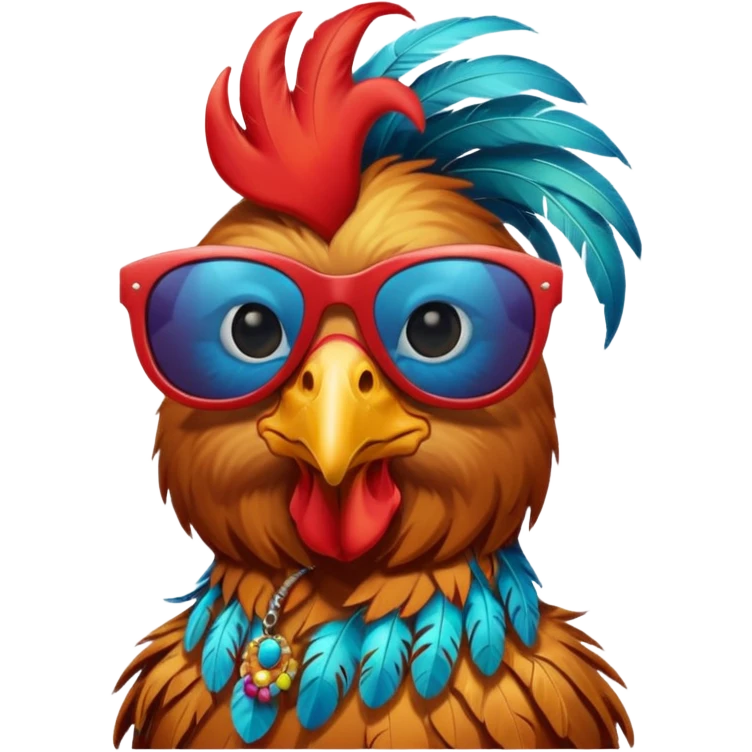 rooster with sunglasses emoji