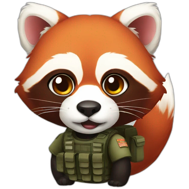 military red panda emoji