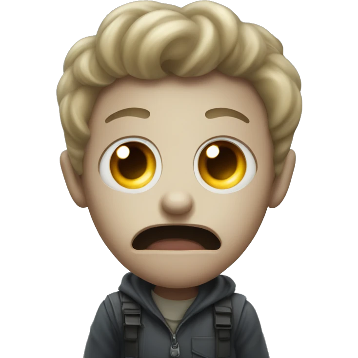Ghosthunter scared of a ghost emoji