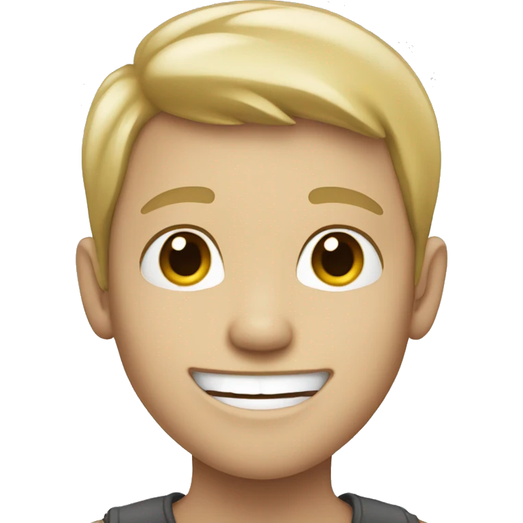 white skinned boy smiling  emoji
