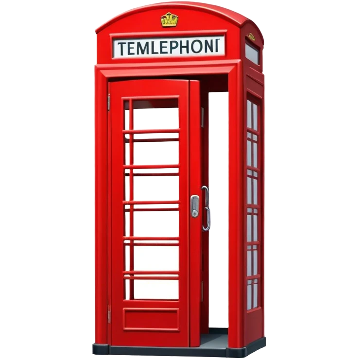 A red phone booth  emoji