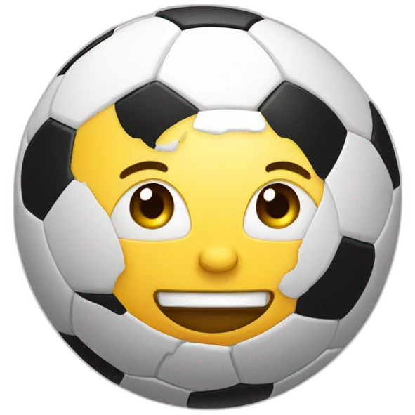 Fußball mit Gesicht emoji
