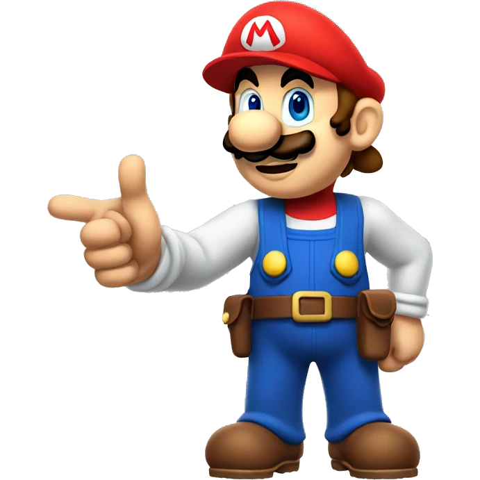 mario pointing forward emoji
