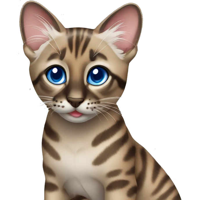 Mink bengal with Blue eyes   emoji