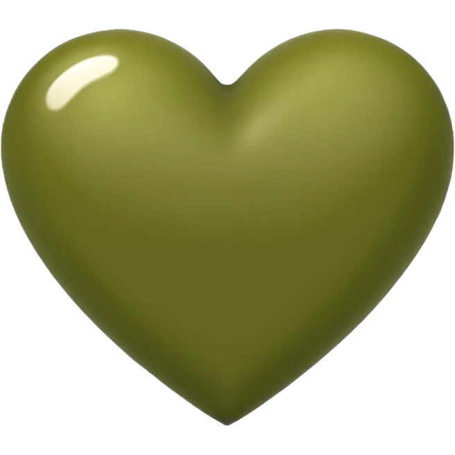 Olive green heart emoji