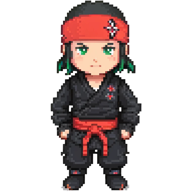 Ninja black red headband emoji