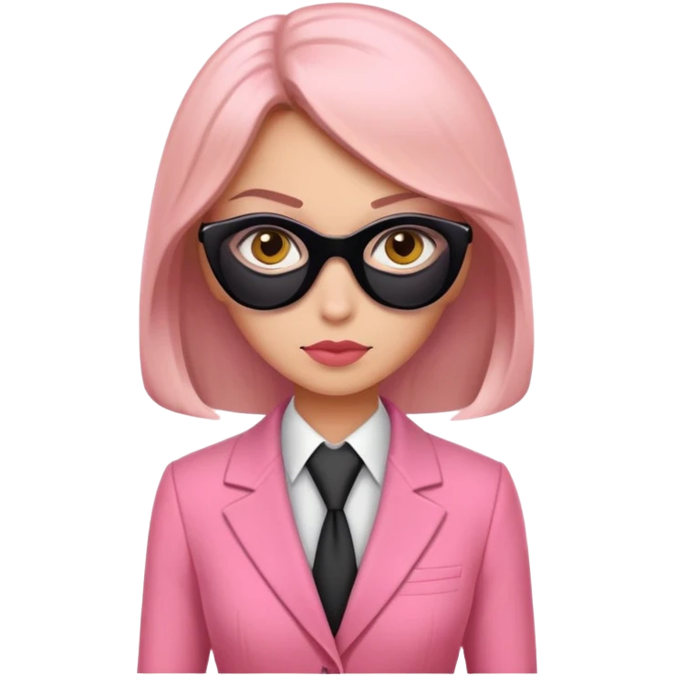 Woman spy in pink suit emoji