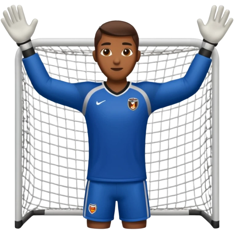 football goal keeper with net emoji