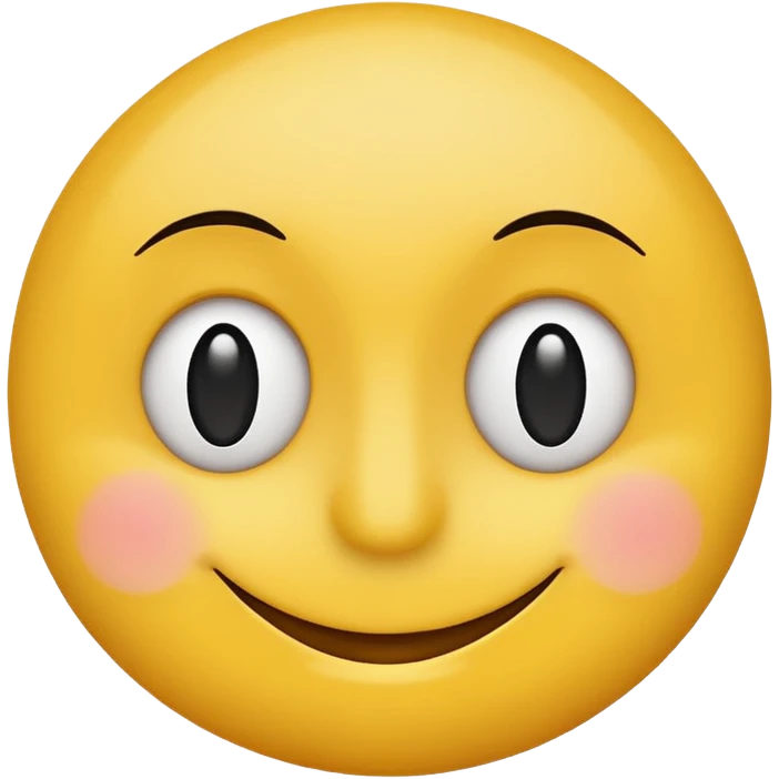 round yellow smiley face with left eye as bold 'o', nose as lowercase 'j', right eye as sideways 'i' wink, friendly cartoon style emoji