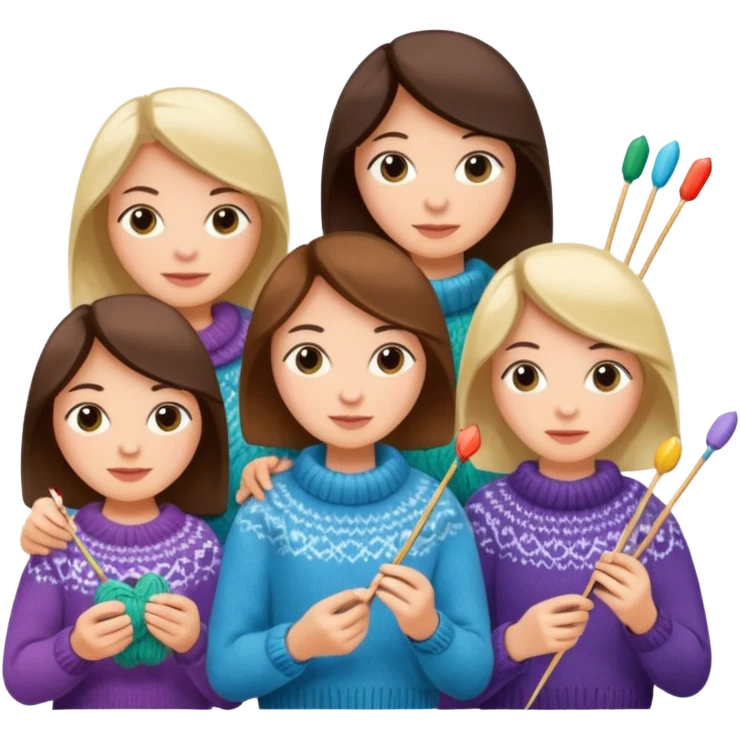 people knitting emoji