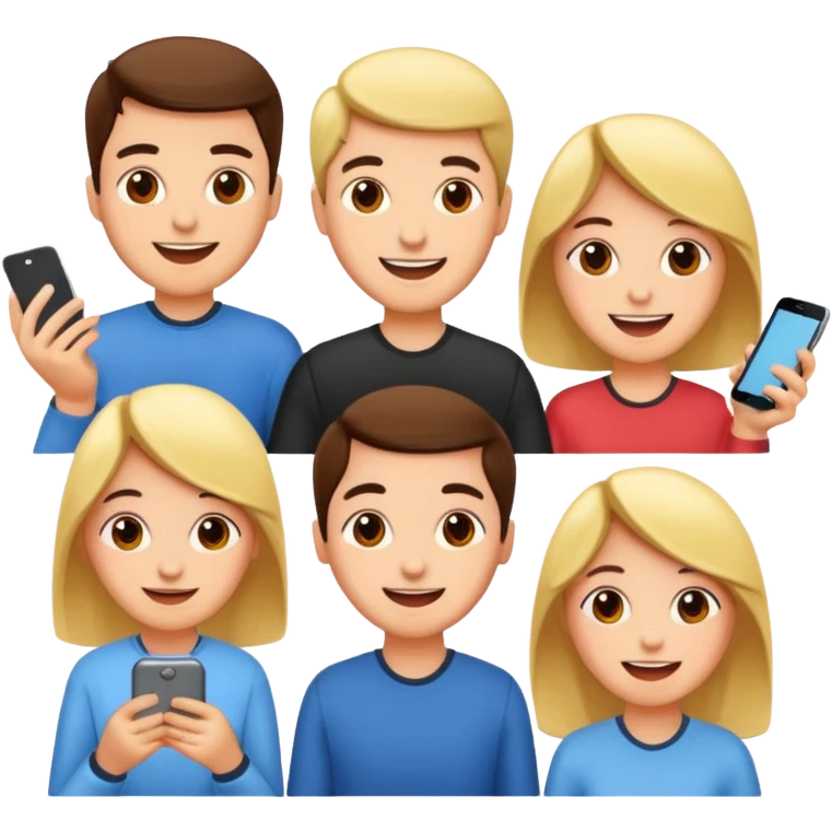 Quiz with happy people  emoji