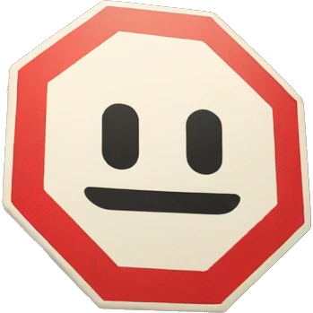 stop sign like in los angeles street just the sign emoji
