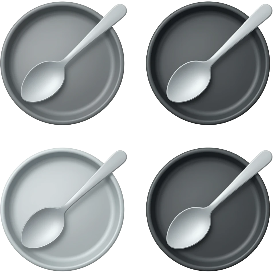 pans black color with spoon emoji