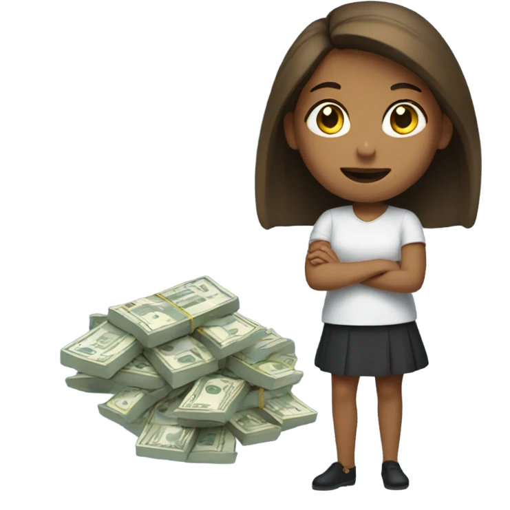 A girl who scatters money emoji