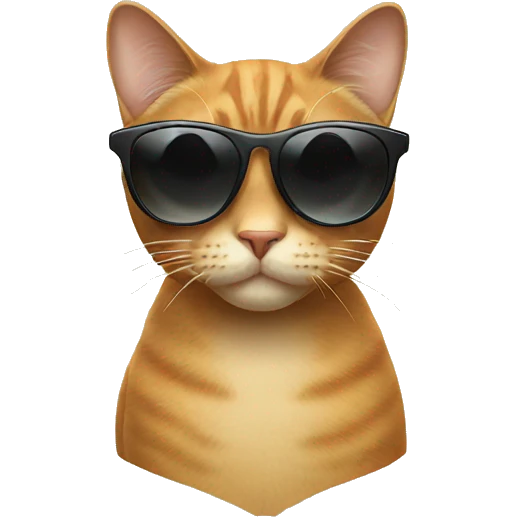 Cat with sunglasses emoji