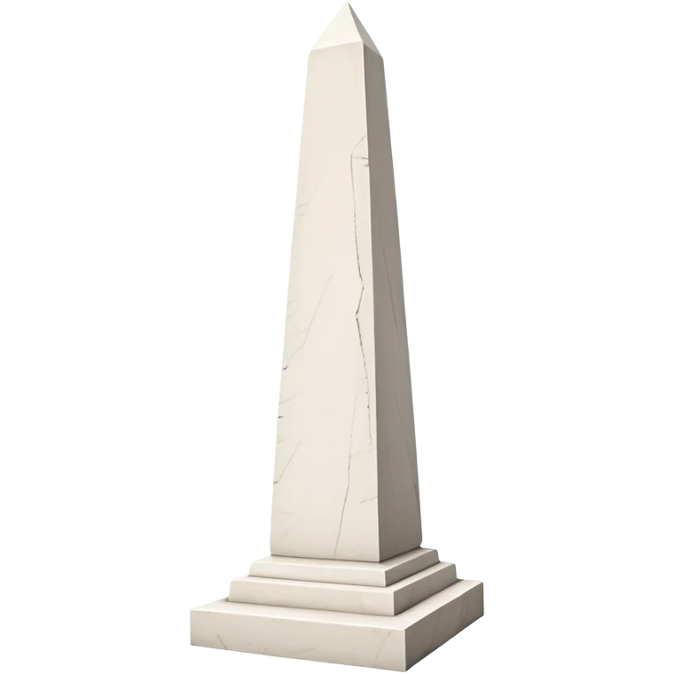 The Obelisk of Buenos Aires, a tall white stone monument with a pointed top, standing alone, iconic landmark of Argentina emoji