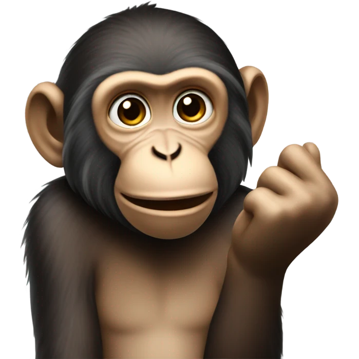 Monkey raising his hand emoji