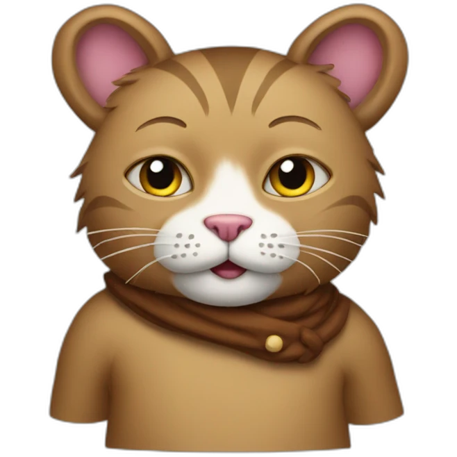 A cat in a bear's clothing emoji