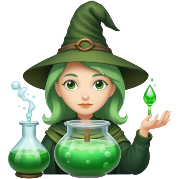 green witch cooking potion emoji