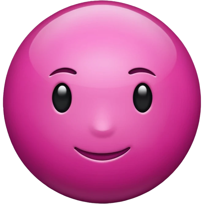 magenta color sphere,Negative : Emoji. emoji