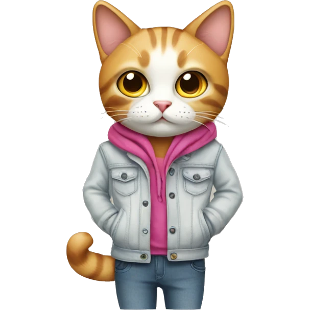 Cat with clothes emoji