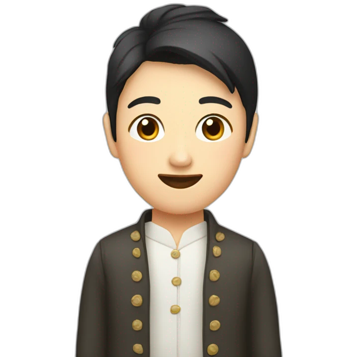 Asiatique avec une française emoji