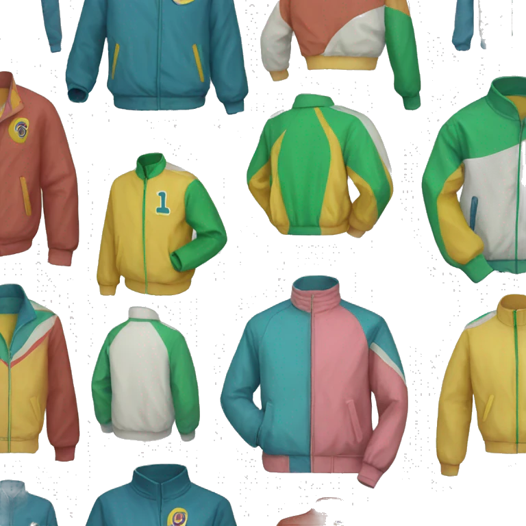 vintage sports track jacket product, clothes, isolated emoji