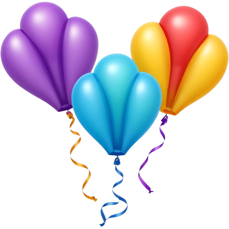 flowert shaped flying balloons emoji