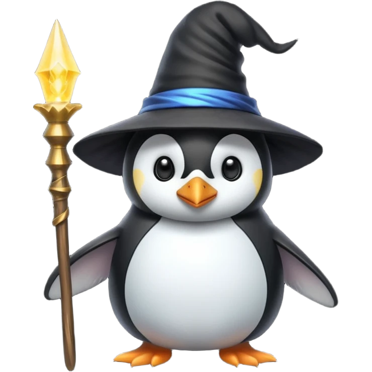 Penguin Wizard emoji
