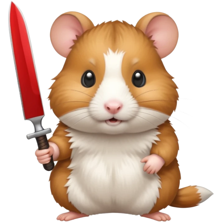 knife holding hamster emoji