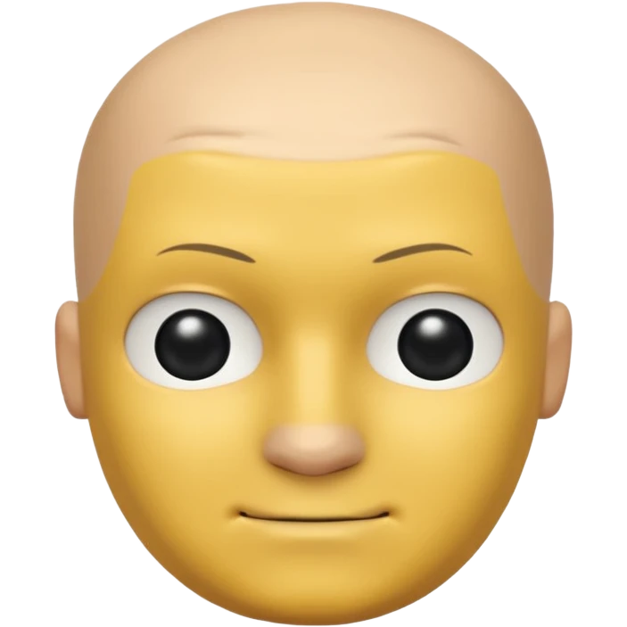 An Roblox Noob Face With An Normal expresion (Just An Bald Yellow Square With Eyes And Mouth) emoji