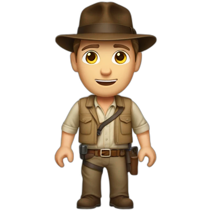 Harrison Ford as Indiana Jones. No patterns emoji
