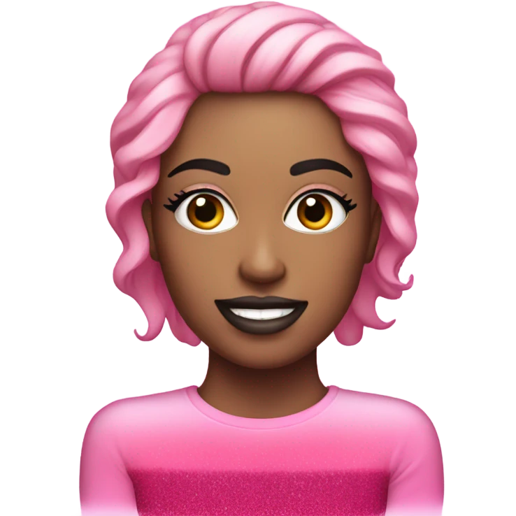 Pink ombre blender with glitter  emoji