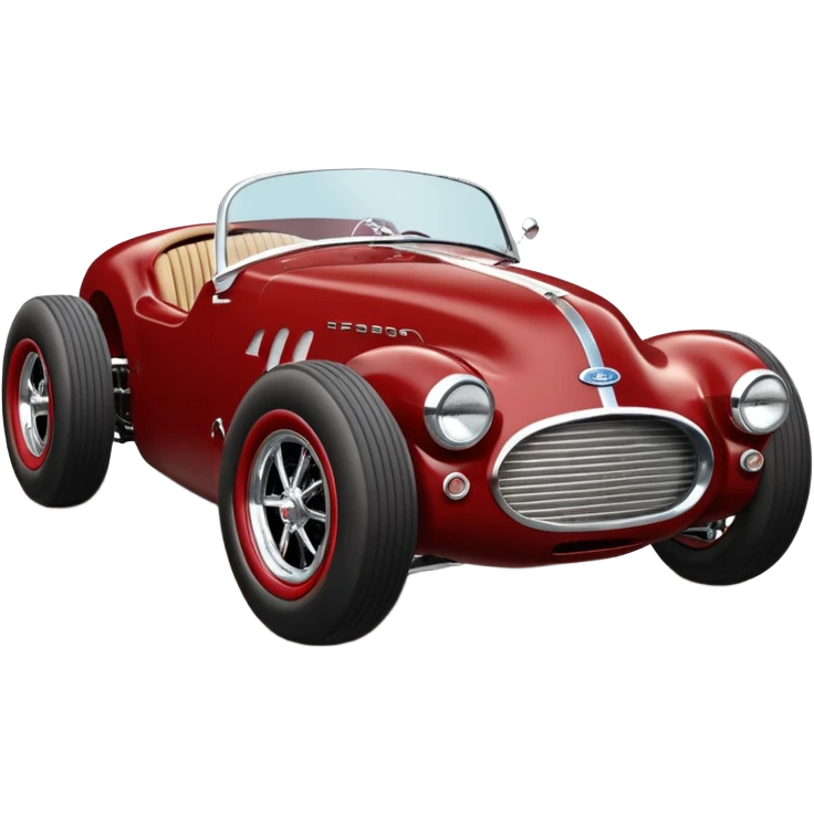  Brown-red Fenderless extended-wheelbase 1953 luxury racing Ford lowered powerful V-8 engined racing car featuring advanced rugged 4 wheel independent suspension, power steering, disc brakes, small leather covered steering wheel, side mounted cowl exhaust  emoji