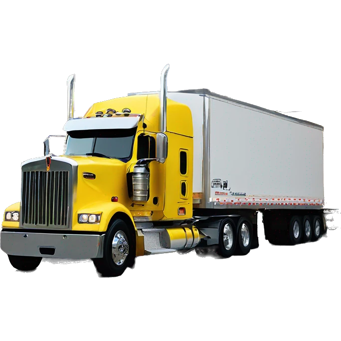 Yellow kenworth 880 with landoll 930E trailer  emoji