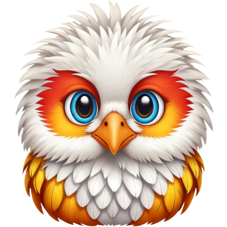 Cute bird with loving eyes emoji