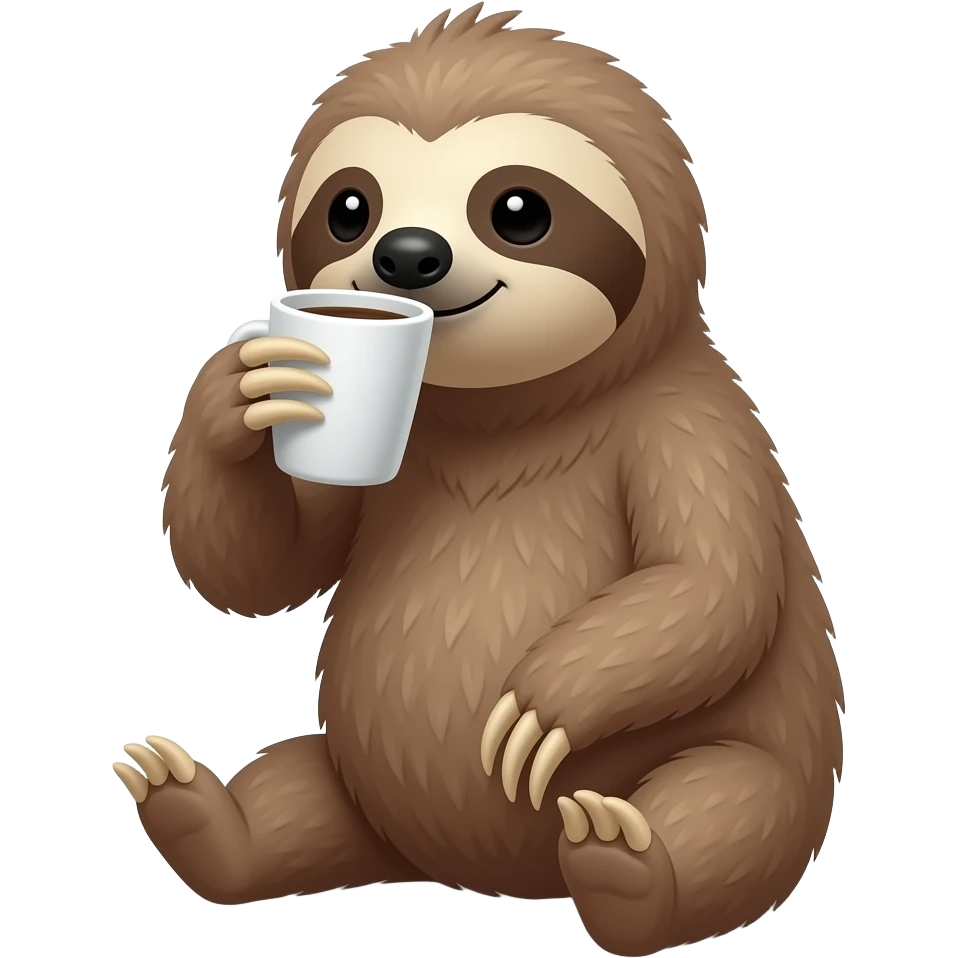 sloth DRINK COFFEE emoji