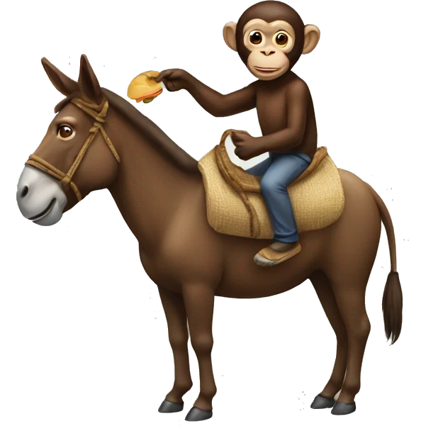 Monkey on a donkey emoji