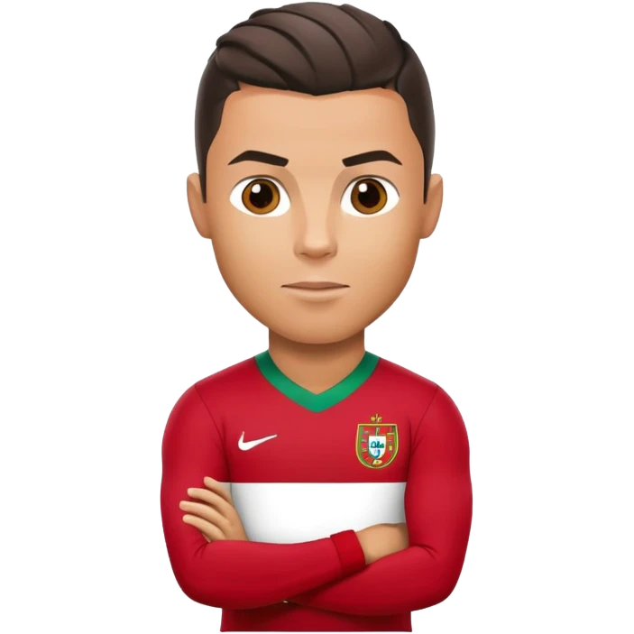 Cristiano Ronaldo soccer player with Portugal jersey emoji