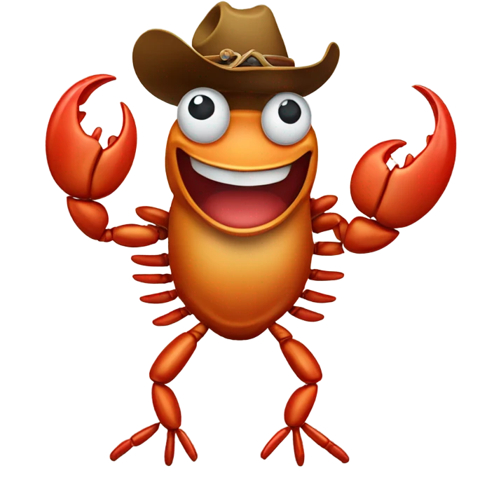 Crab cowboy emoji