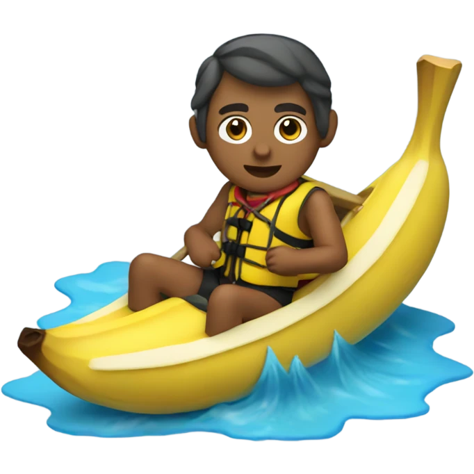 a person on a banana boat on water  emoji