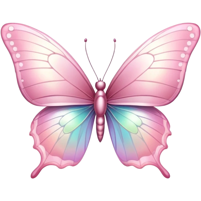 Light pink pearlescent butterfly emoji